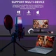 Игровой микрофон для ПК и приставки с RGB подстветкой / Микрофон конденсаторный с поп-фильтром на подставке для блоггеров - изображение 7