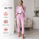 Жіночий Рожевий костюм на підкладці з костюмної тканини люкс піджак і штани, розмір 42-44 - зображення 7