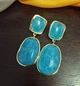 Жіночі сережки з великими підвісками jewelry Блакитні - зображення 6