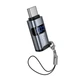 Перехідник HOCO UA36B C male to USB female OTG transparent adapter Black (6942007672573) - зображення 1