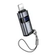 Перехідник HOCO UA36B C male to USB female OTG transparent adapter Black (6942007672566) - зображення 1