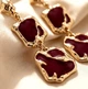 Сережки жіночі подовжені підвіски jewelry Бордові - зображення 3