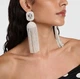 Жіночі сережки вечірня біжутерія Довгі 13 см jewelry сріблясті - зображення 7