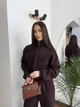 Женский комбинезон флис шоколадный L - изображение 2