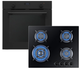 Комплект Духова шафа електрична Interline OEG 670 ETN BA Nano Matte + Варильна поверхня газова Interline HGG 660 MCT BA Nano Matte - зображення 1