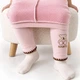 Детские теплые лосины для девочки на флисе, 130 см розового цвета (NABITU kids leggings) - изображение 4