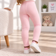 Детские теплые лосины для девочки на флисе, 130 см розового цвета (NABITU kids leggings) - изображение 8