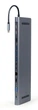 Док станція USB-C 9-в-1 (USB-хаб + HDMI/VGA/PD/картридер/LAN/3.5-мм аудіо), сірий (A-CM-COMBO9-01) - изображение 2