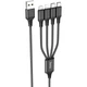 Кабель комбо HOCO X76 4-in-1 Super (Type-C + Type-C + iP + Micro-USB) 2A 1m чорний - изображение 1