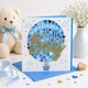 Открытка для мальчика на baby shower It's a Boy голубая 15x15 см - изображение 2