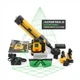 Лазерный нивелир DeWalt CLE34031N профессиональный 4D 16 зеленых линий 360° LED дисплей самовыравнивающийся дальность до 20 м до 50 м с приемником IP54 с 2 АКБ штативом магнитным кронштейном пультом и кейсом - изображение 5