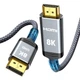 Кабель Highwings DisplayPort to HDMI, active, 8K@60Hz, 4K@144Hz 2м серый - изображение 1