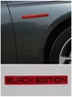 Металлическая 3D наклейка шильдик "RED-BLACK" 10.6х1.1 см — алюминиевая эмблема на авто, салон, багажник, мотоцикл, скутер и велосипед (Черно-красный), 1 шт - изображение 7