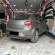 Накладка на задний бампер SEAT Ibiza Сеат Ибица диффузор универсальный цвет черно серебристый - изображение 15