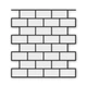 Многоразовый трафарет 85×89 см, 3 мм — под плитку Классическая Metro 100×200 мм, кладка ложковая 1/2, декоративная штукатурка стен - изображение 1