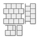 Многоразовый трафарет 85×85 + 85×43 см + 2 откоса, 5 мм — под брусчатку Квадратная брусчатка 200×200 мм, мощение и бетон - изображение 1