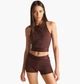 Спортивный топ женский Nike Pro Dri-Fit Crop Tank Brown M Коричневый FQ7934-227 - изображение 1