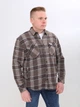 Сорочка чоловіча коричнева байкова картата 1712-63 XL - зображення 6