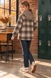 Кофта флісова -сорочка Cozy Check з капюшоном Kiddo Шоколад розмір 134 (KIDDO-8D290207D3B248D38247325188840C52) - зображення 2