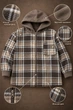 Кофта флісова -сорочка Cozy Check з капюшоном Kiddo Шоколад розмір 134 (KIDDO-8D290207D3B248D38247325188840C52) - зображення 3
