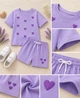Комплект летний Heart для девочки Kiddo сиреневый 146 см - изображение 3