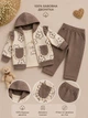 Комплект- тройка Little Flower Kiddo коричневый 68 см - изображение 3