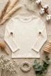 Кофта в рубчик Kiddo молочный 128 см - изображение 3
