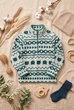 Кофта флисовая с котиками и узором Kiddo голубой 122 см - изображение 3