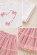 Комплект для девочки BOW TULLE SET Kiddo пудровый 92 см - изображение 4