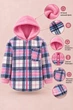 Кофта-рубашка флисовая Teddy Check на молнии Kiddo розовый 98 см - изображение 3