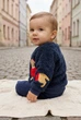 Кофта флисовая с аппликацией таксы в шапке Санты Kiddo темный синий 80 см - изображение 2