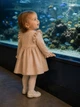 Платье льняное для девочки с кружевом “Linen Lace” Kiddo бежевый 74 см - изображение 2