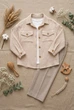 Сорочка муслінова «Natural Beige» Kiddo Бежевий розмір 110 (KIDDO-22C11329526C4340ABE50498BCB331BC) - зображення 3