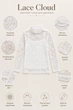 Гольф для дівчинки Lace Cloud Kiddo білий 140 см - зображення 3