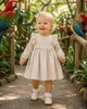 Платье льняное для девочки с кружевом “Linen Lace” Kiddo светлый бежевый 86 см - изображение 1