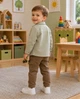 Костюм для хлопчика (сорочка + штани) Kiddo коричневий 92 см - зображення 3