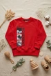 Кофта красная с принтом луны и надписью Kiddo красный 116 см - изображение 3