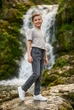 Джинсы прямого кроя с эластичным поясом и шнуровкой Kiddo темный серый 146 см - изображение 1