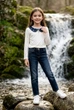 Кофта с кружевным воротничком Kiddo белый 134 см - изображение 1