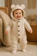 Комбинезон теплый вязаный Little Bear Kiddo бежевый 80 см - изображение 1