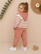 Костюм-тройка для девочки MY BEST Kiddo пудровый 110 см - изображение 2