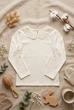 Кофта с кружевным воротничком Kiddo молочный 158 см - изображение 3