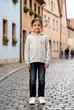 Кофта на молнии с розовыми бабочками Kiddo серый 128 см - изображение 1