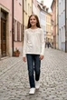 Кофта "Цветочное кружево" Kiddo молочный 164 см - изображение 1