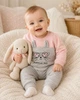 Костюм с котиком в очках "Always in style" Kiddo розовый 68 см - изображение 1