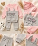 Костюм с котиком в очках "Always in style" Kiddo розовый 68 см - изображение 2