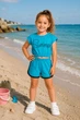 Костюм детский 'Summer' для девочки Kiddo голубой 116 см - изображение 1