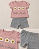 Костюм 'Make a Smile' с ромашками-смайликами Kiddo приглушенный нюдовый розовый 86 см - изображение 4