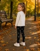 Костюм для девочки: "Котенок и лапки" Kiddo серый с черным 116 см - изображение 2