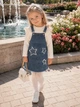 Комплект-тройка для девочки «Denim Stars» с сарафаном Kiddo молочный 116 см - изображение 1